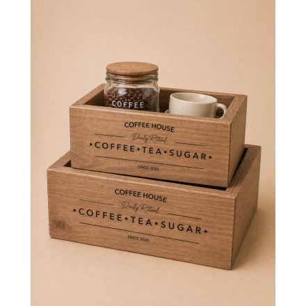 Willow Pantry Box - Coffee & Tea & Sugar